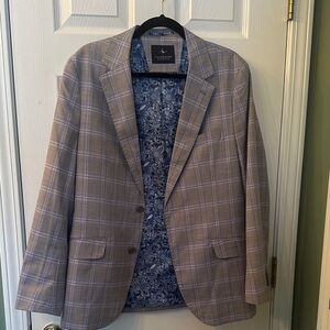 Tailorbyrd Blue and Gray Plaid Blazer